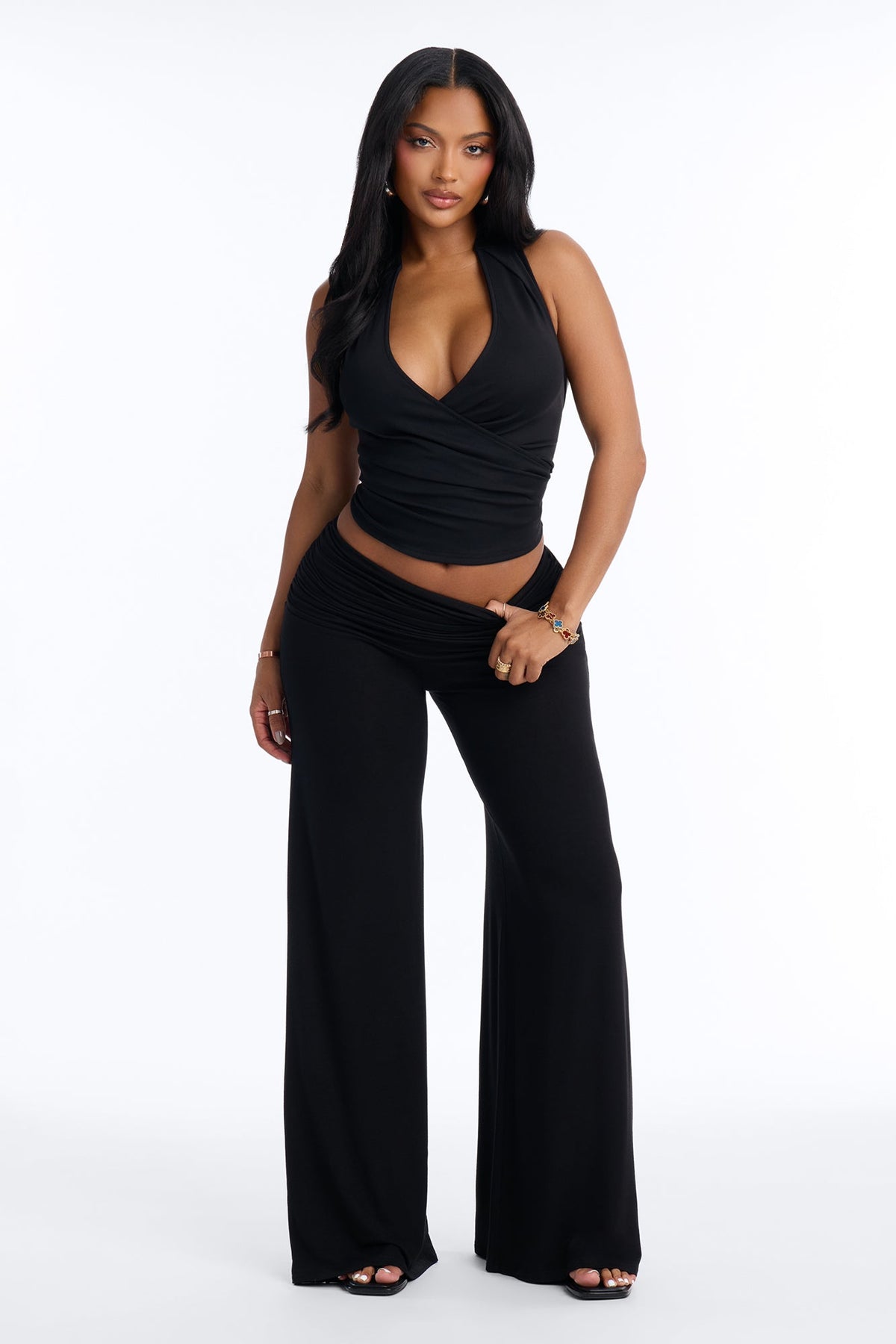 Calça Feminina Pantalona Preto – Doce Malícia