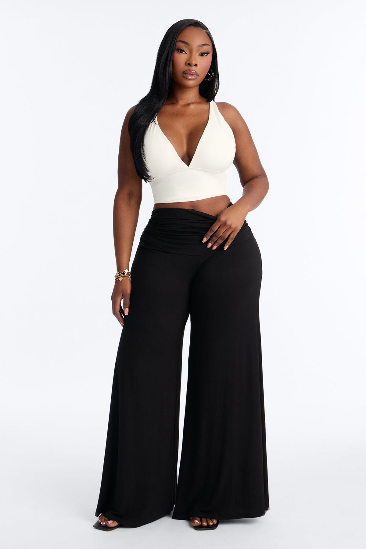 Calça Feminina Pantalona Preto – Doce Malícia