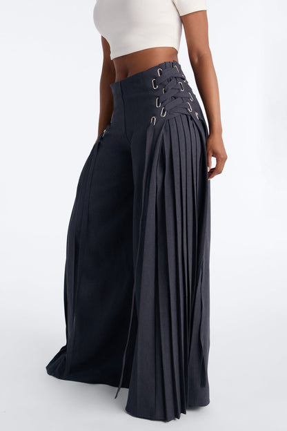 Calça Feminina Pantalona Renda Plissado – Doce Malícia