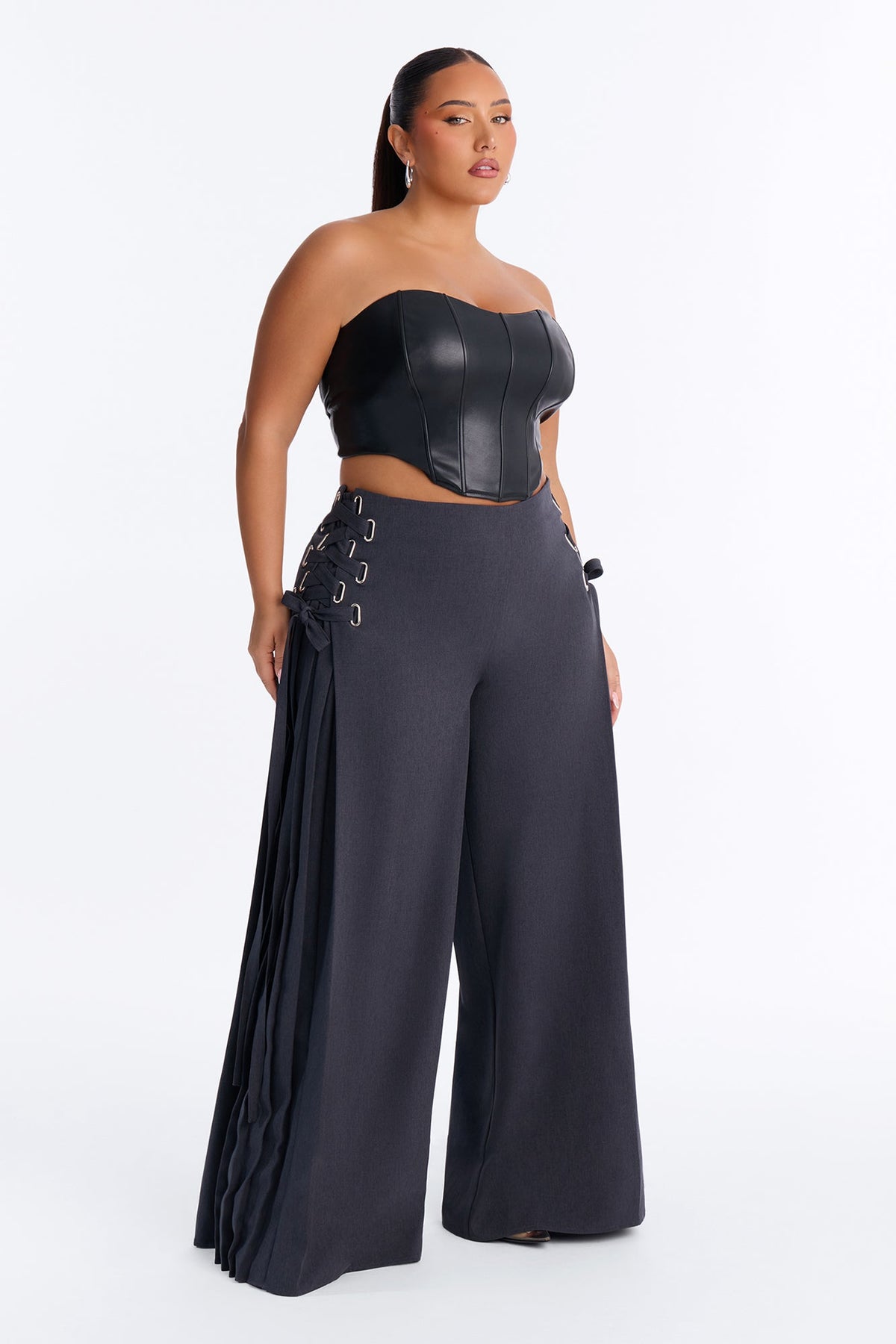 Calça Feminina Pantalona Renda Plissado – Doce Malícia