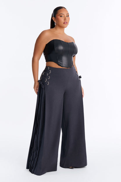 Calça Feminina Pantalona Renda Plissado – Doce Malícia