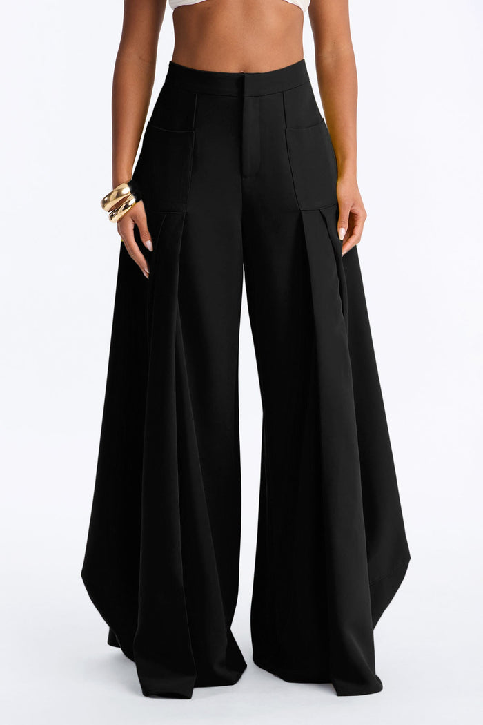 Calça Feminina Plissado Preto – Doce Malícia — Doce Malícia