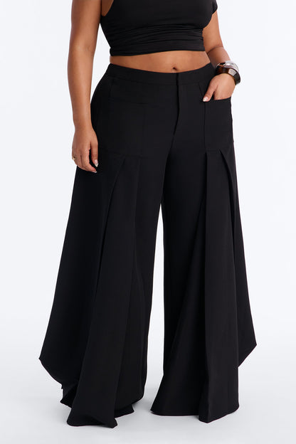 Calça Feminina Plissado Preto – Doce Malícia