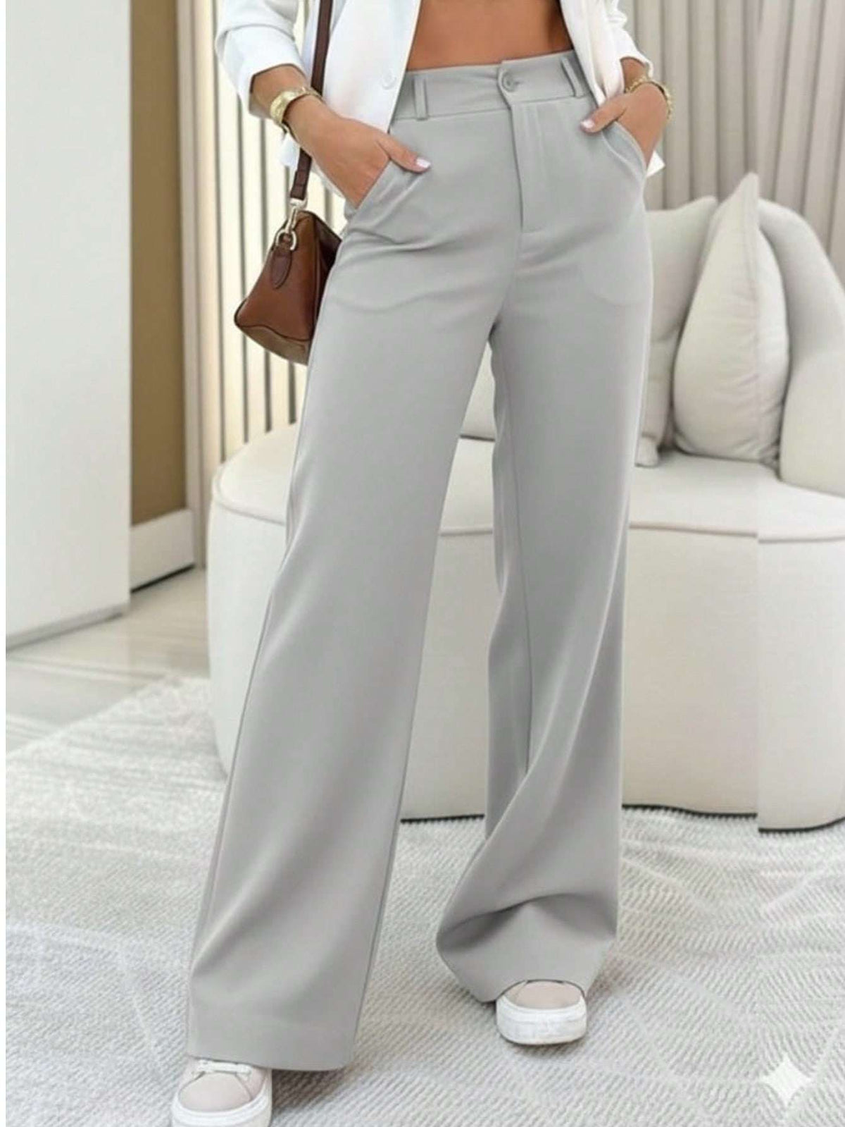 Calça Alfaiataria Reta Bolsos – Doce Malícia