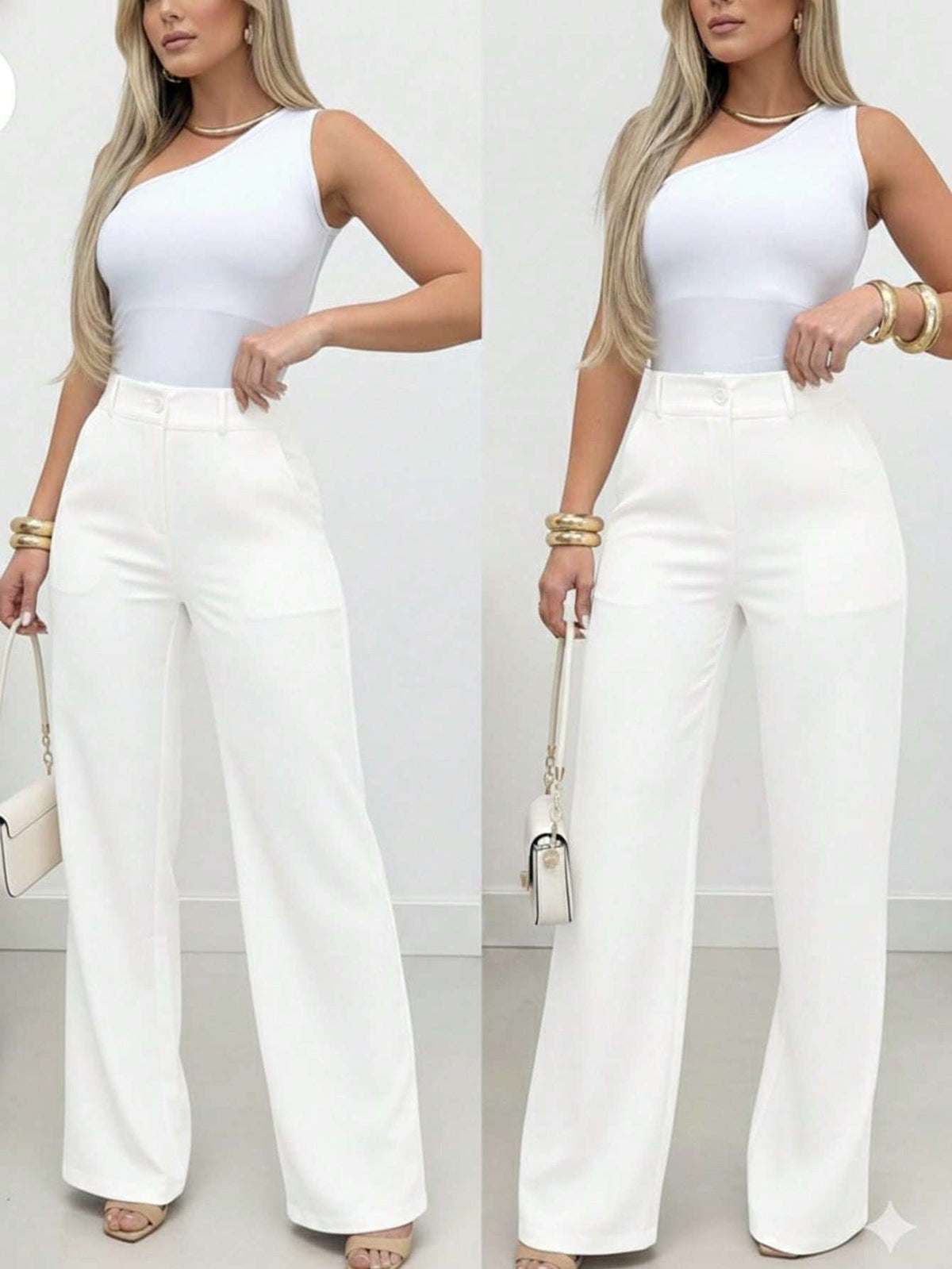 Calça Alfaiataria Reta Bolsos – Doce Malícia