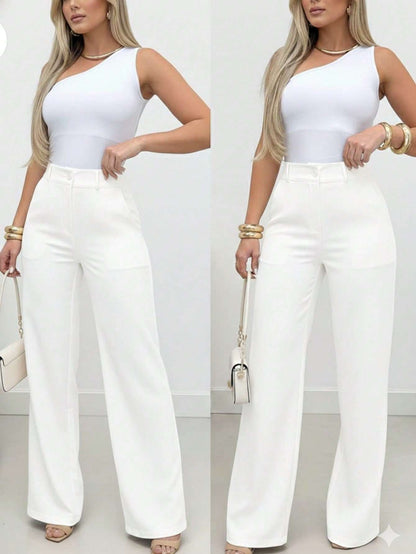 Calça Alfaiataria Reta Bolsos – Doce Malícia