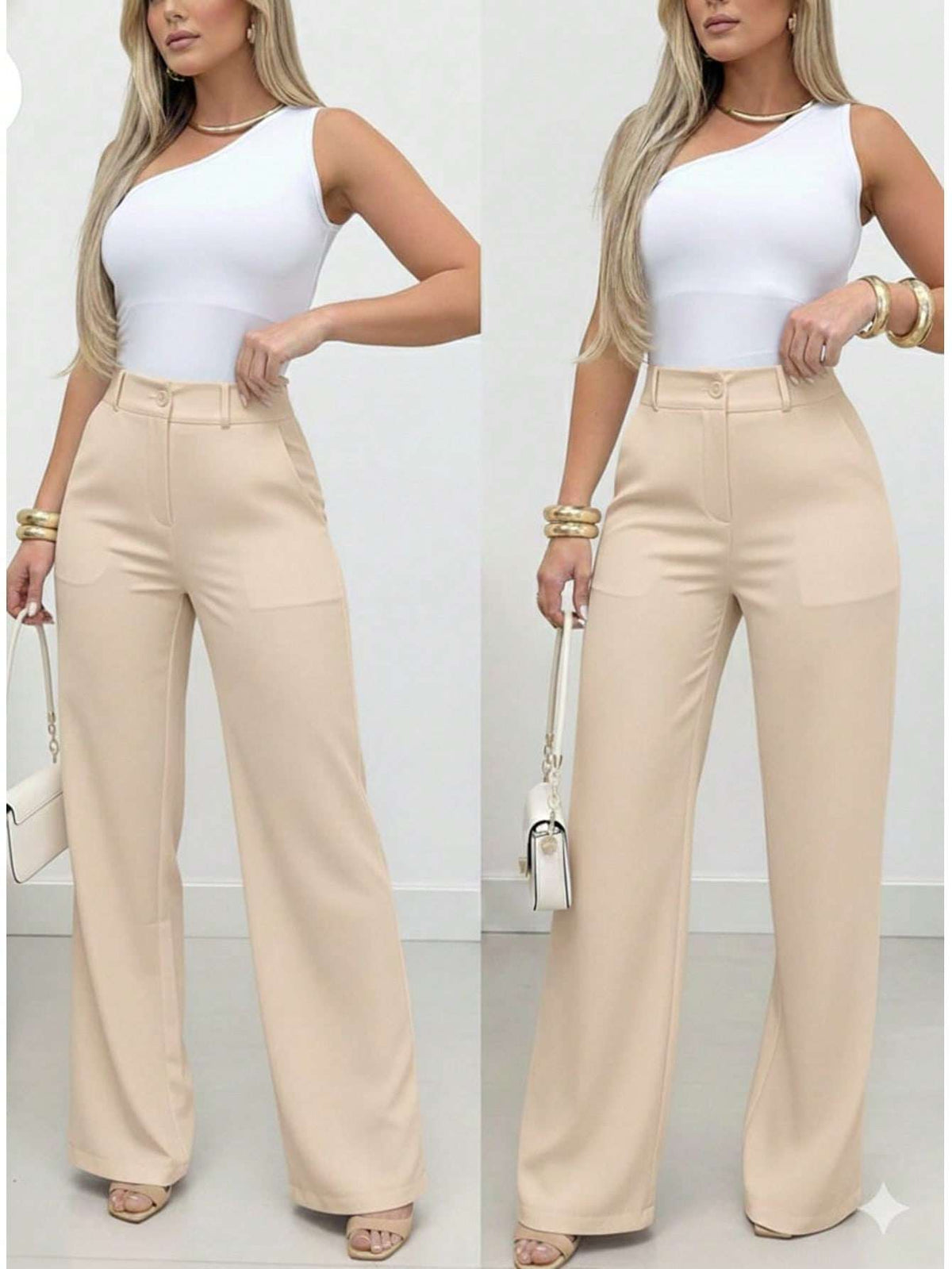 Calça Alfaiataria Reta Bolsos – Doce Malícia