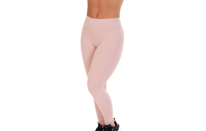 Calça legging básica rosa claro em rosa bebe – Doce Malícia