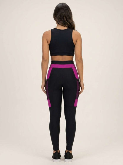 Calça Legging Fitness Feminina com Bolso Lateral Cintura Alta