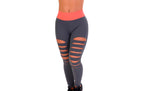 Calça Legging corte a laser em cinza – Doce Malícia