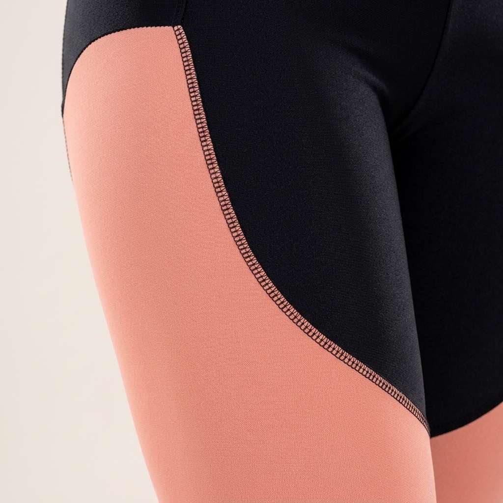 Calça Legging Fitness Feminina Cintura Alta com Silk e Recortes