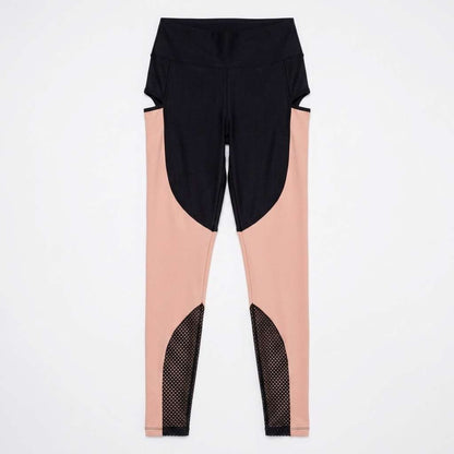 Calça Legging Fitness Feminina Cintura Alta com Silk e Recortes