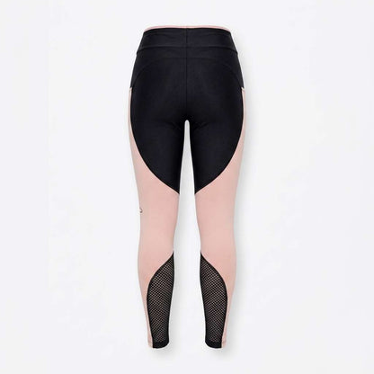 Calça Legging Fitness Feminina Cintura Alta com Silk e Recortes