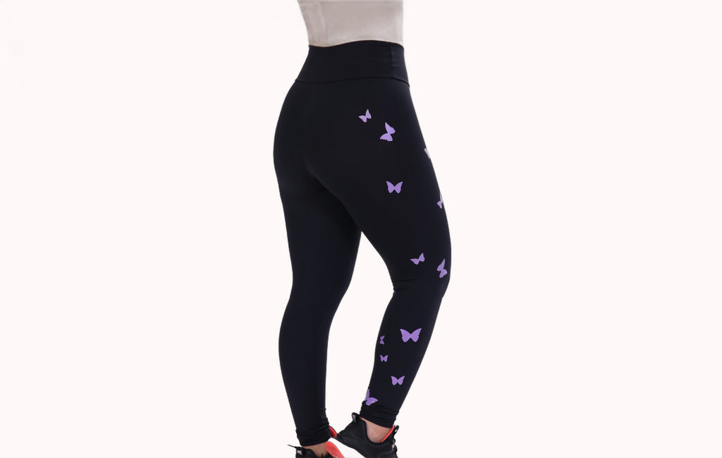 Calça legging fitness com borboleta – Doce Malícia