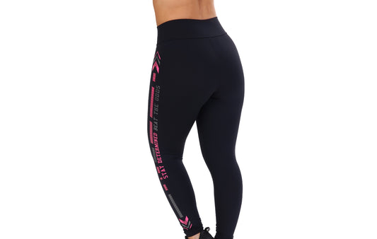 Calça Legging Preta com estampa em Preto – Doce Malícia