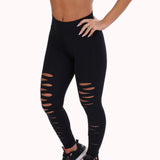 Calça legging preta com recorte – Doce Malícia