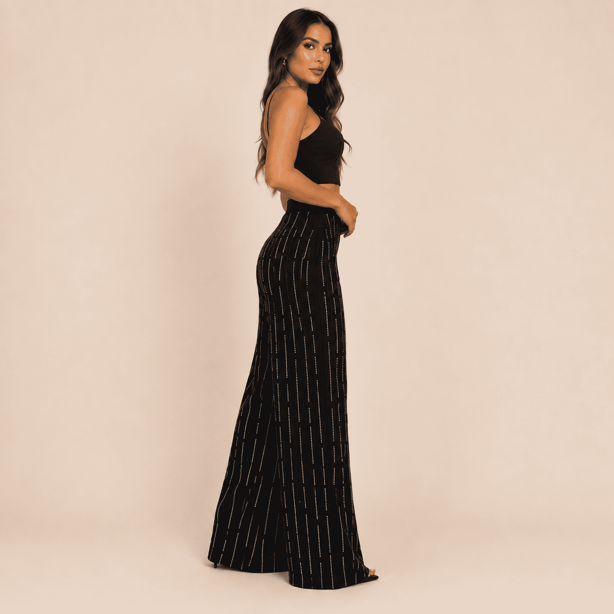 Calça Melina Strass - Preto