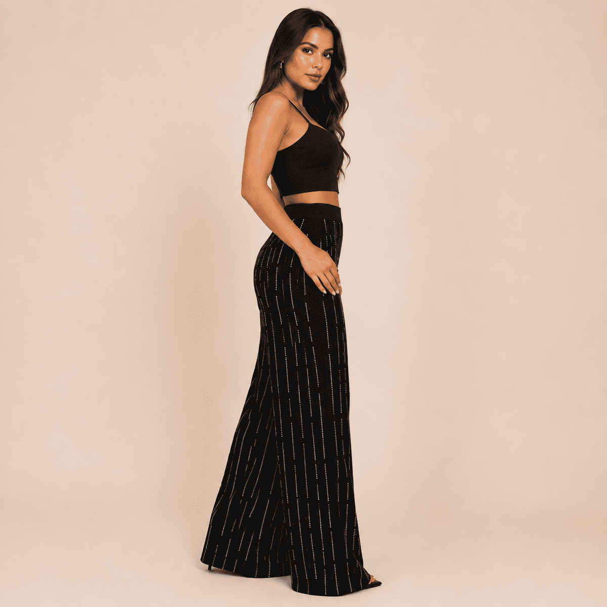 Calça Melina Strass - Preto