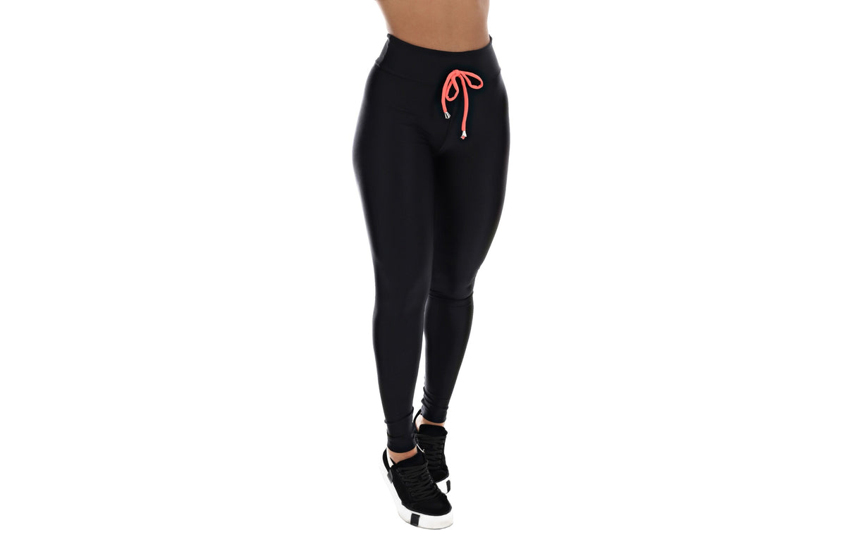 Calça legging preta com laço em Preto – Doce Malícia