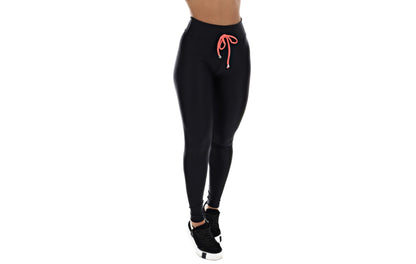 Calça legging preta com laço em Preto – Doce Malícia