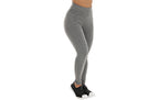 Calça legging mesclada com cós alto em cinza – Doce Malícia