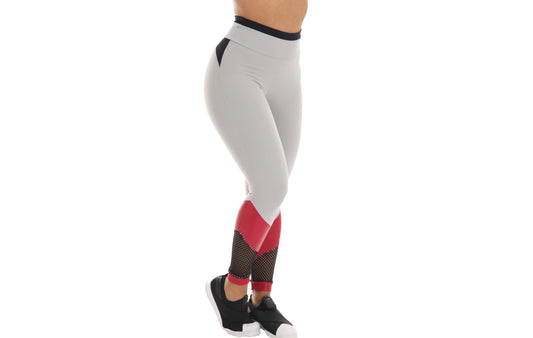 Calça Legging com Cirrê Texturizado em cinza – Doce Malícia
