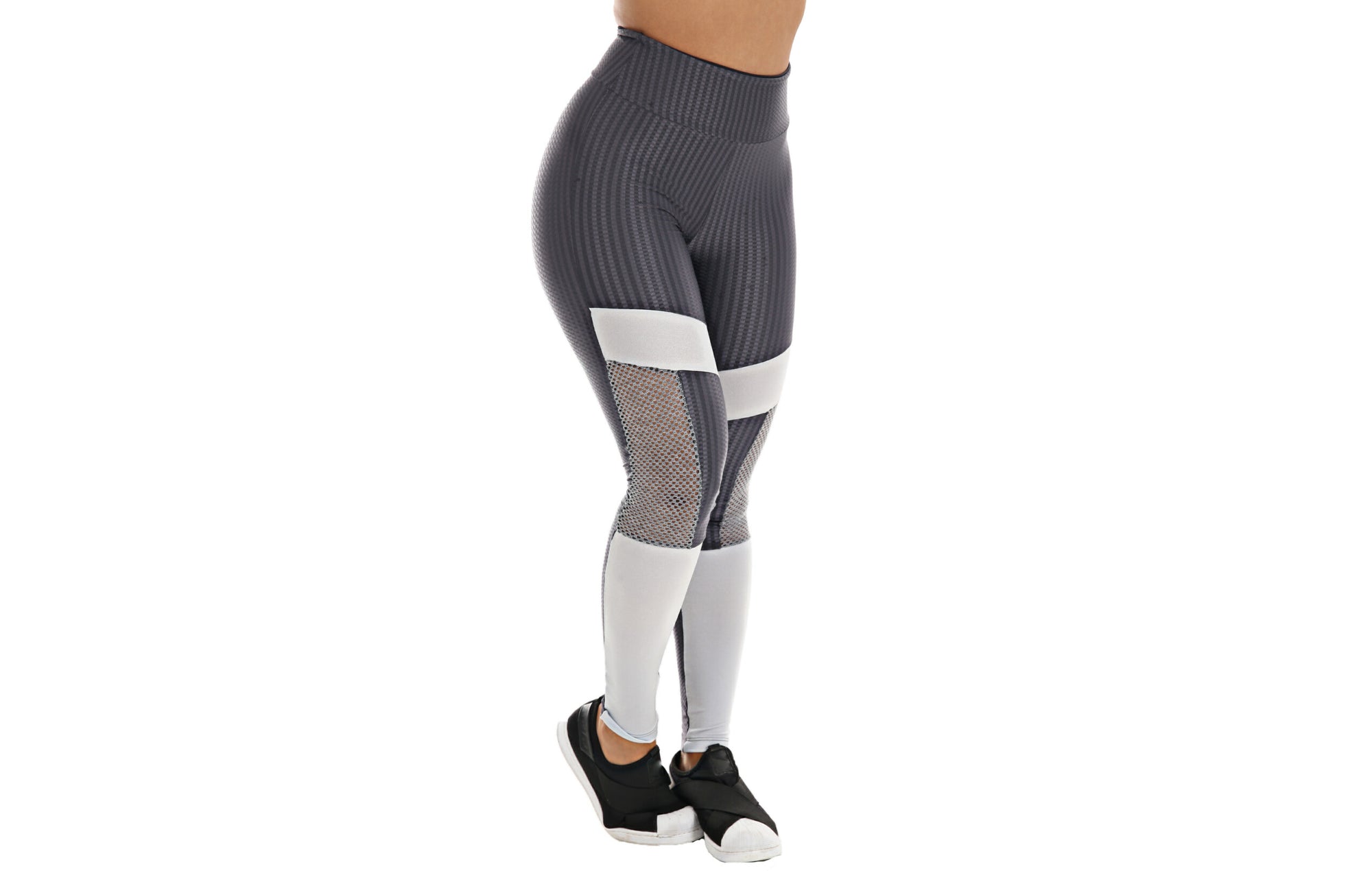 Calça Legging cinza com brilho em cinza – Doce Malícia
