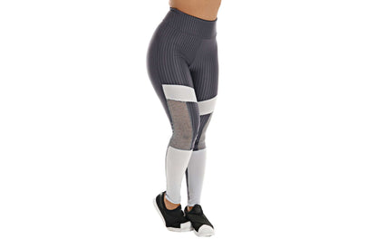 Calça Legging cinza com brilho em cinza – Doce Malícia