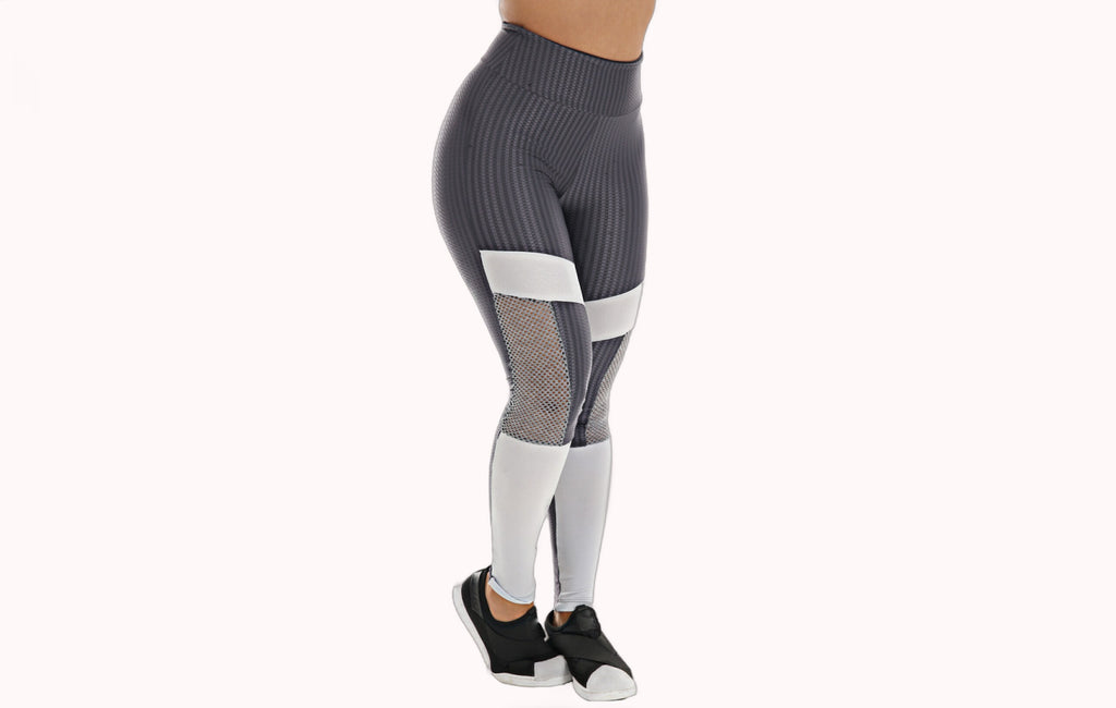 Calça Legging cinza com brilho – Doce Malícia