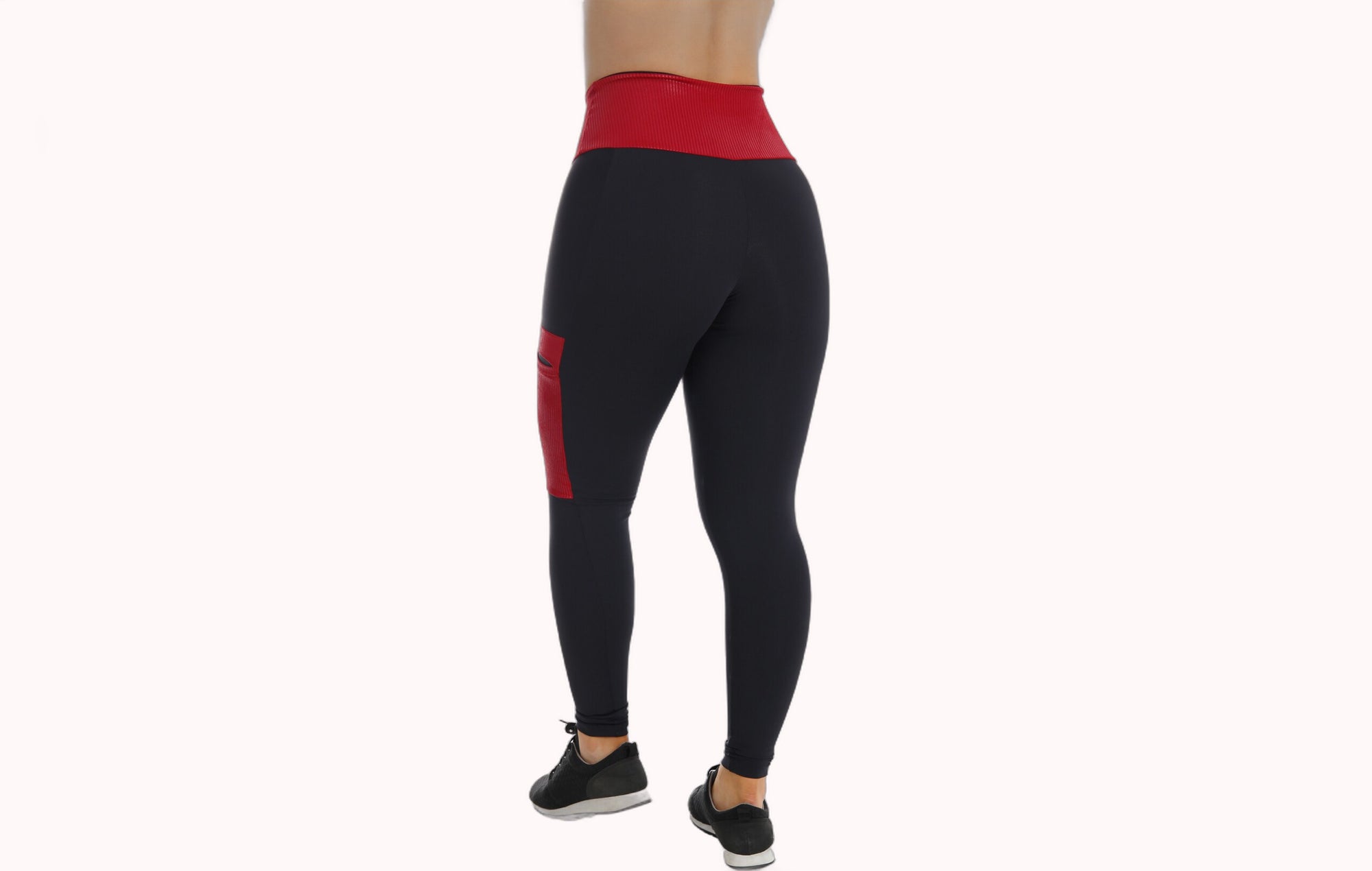 Calça Legging com Cós em Cirrê Vermelho – Doce Malícia