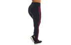 Calça legging preta com listras em Preto – Doce Malícia