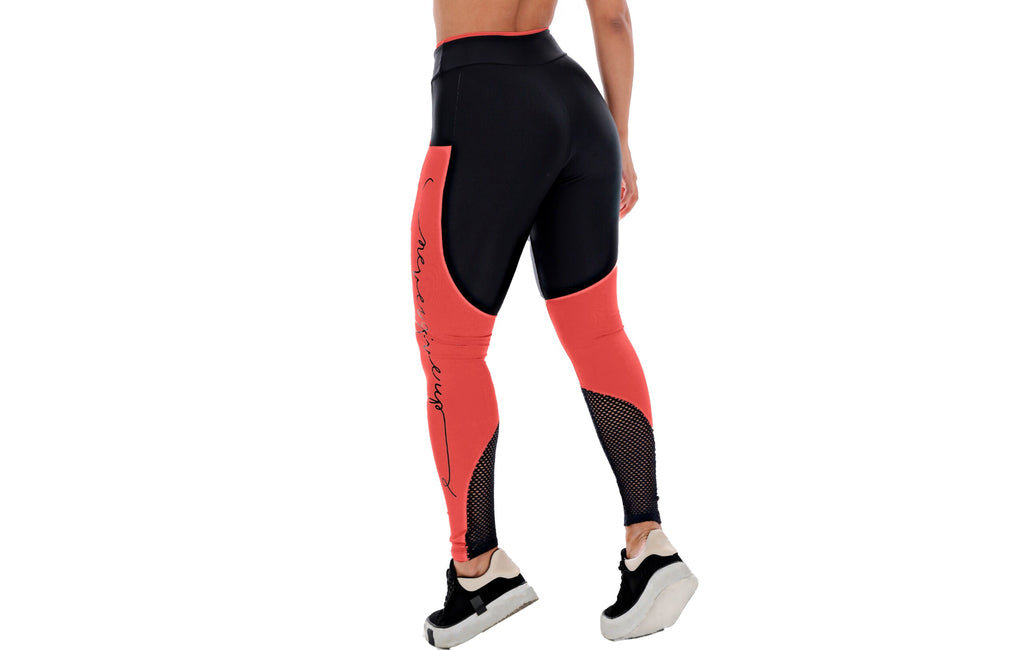 Calça legging com tela silk em Preto – Doce Malícia
