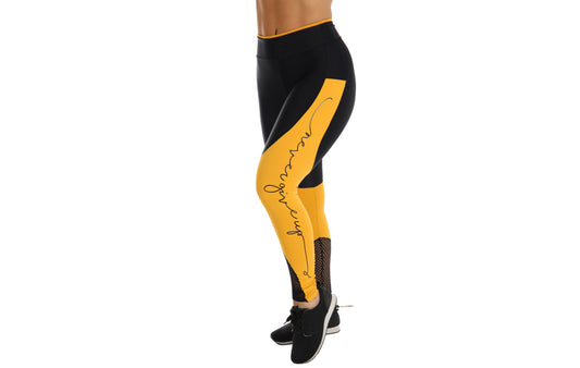 Calça legging com tela em em Preto – Doce Malícia