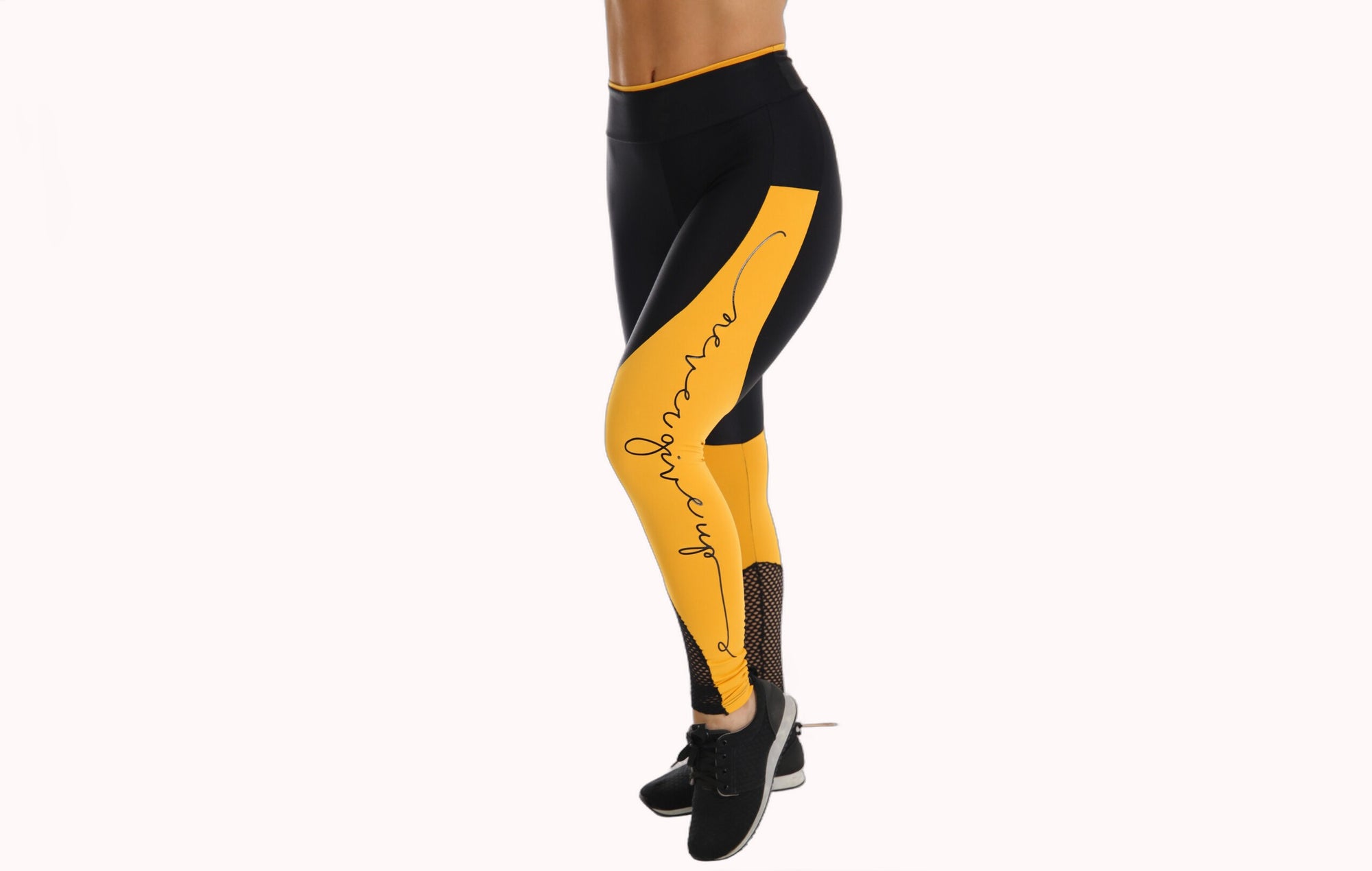 Calça legging com tela em detalhe Tempero – Doce Malícia