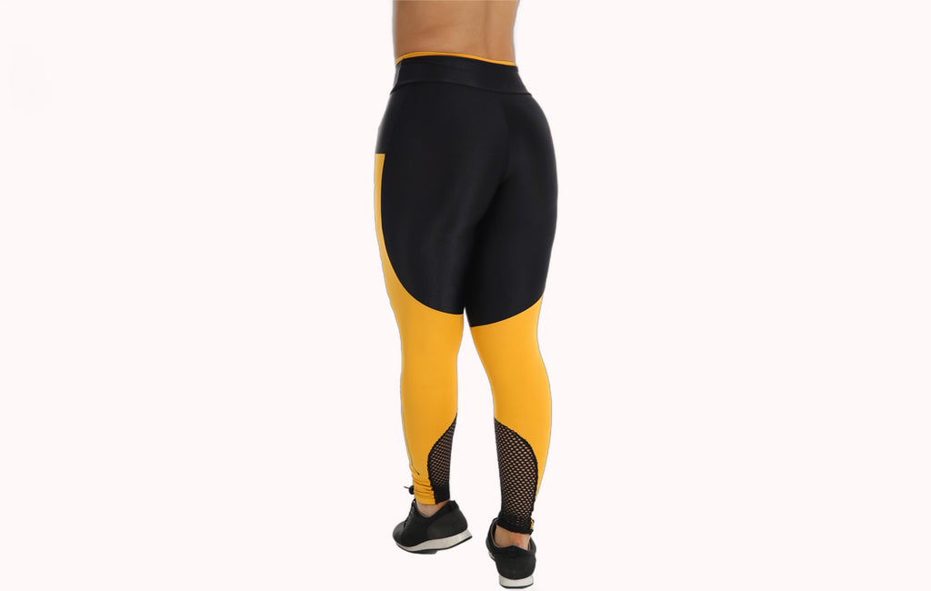 Calça legging com tela em detalhe Tempero – Doce Malícia
