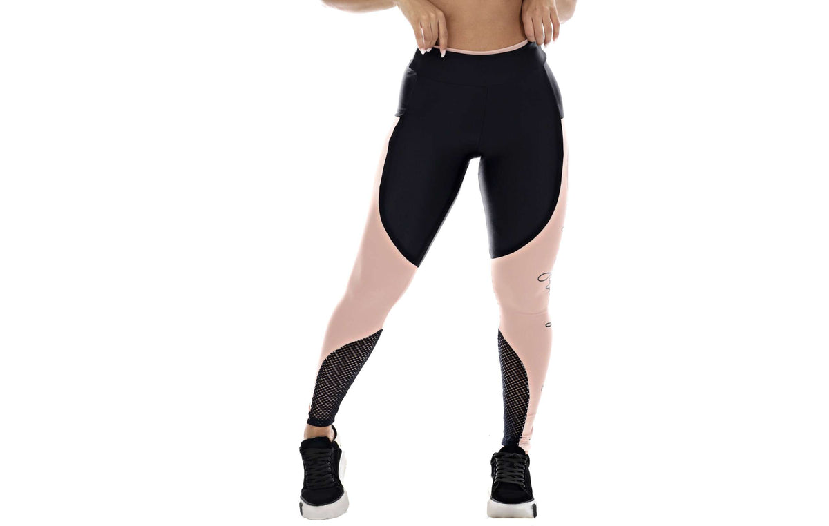 Calça legging elemental com Silk em Preto – Doce Malícia