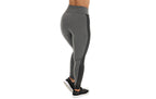 Calça legging mescla com faixa preta em cinza – Doce Malícia
