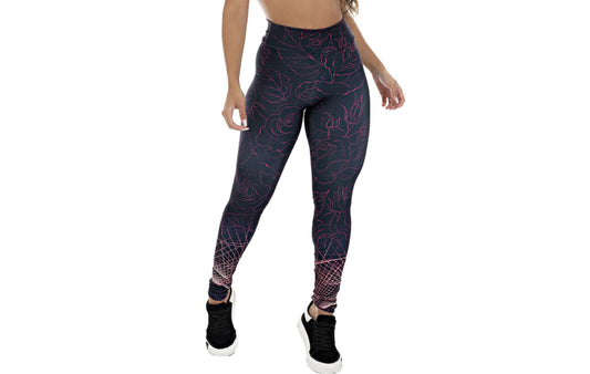 Calça legging preta sublimada em Estampa digital – Doce Malícia