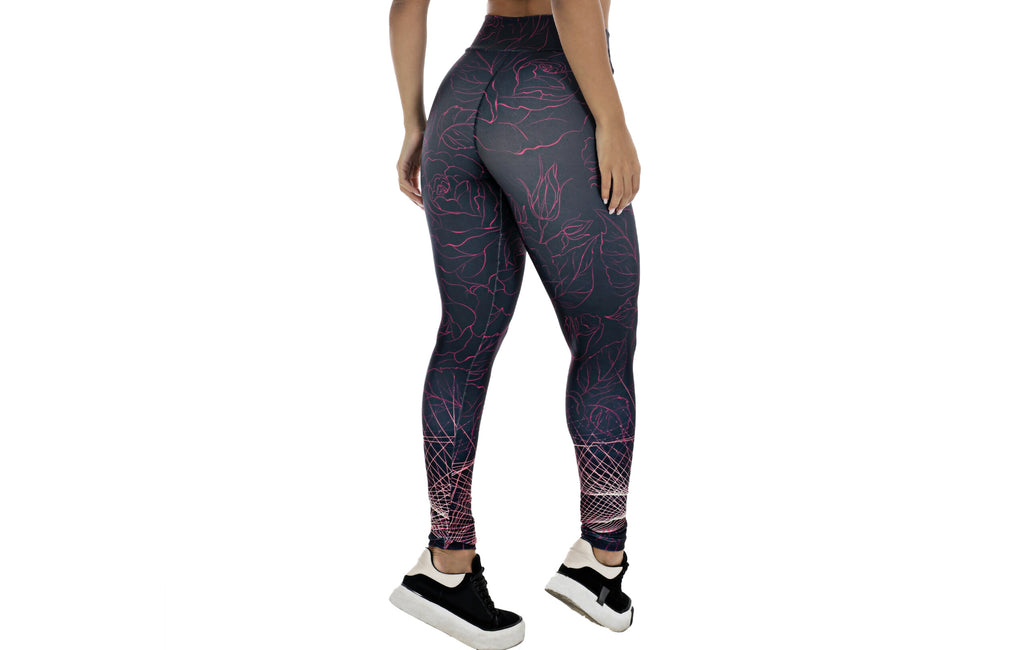 Calça legging preta sublimada em Estampa digital – Doce Malícia