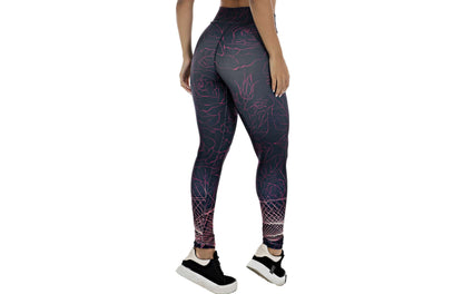 Calça legging preta sublimada em Estampa digital – Doce Malícia