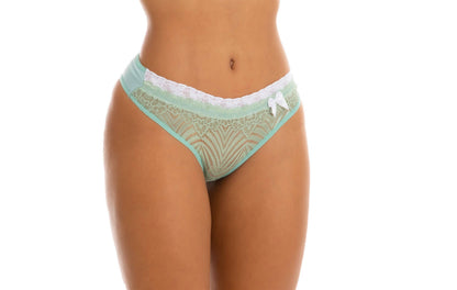 Calcinha com Renda Bicolor em Branco – Doce Malícia