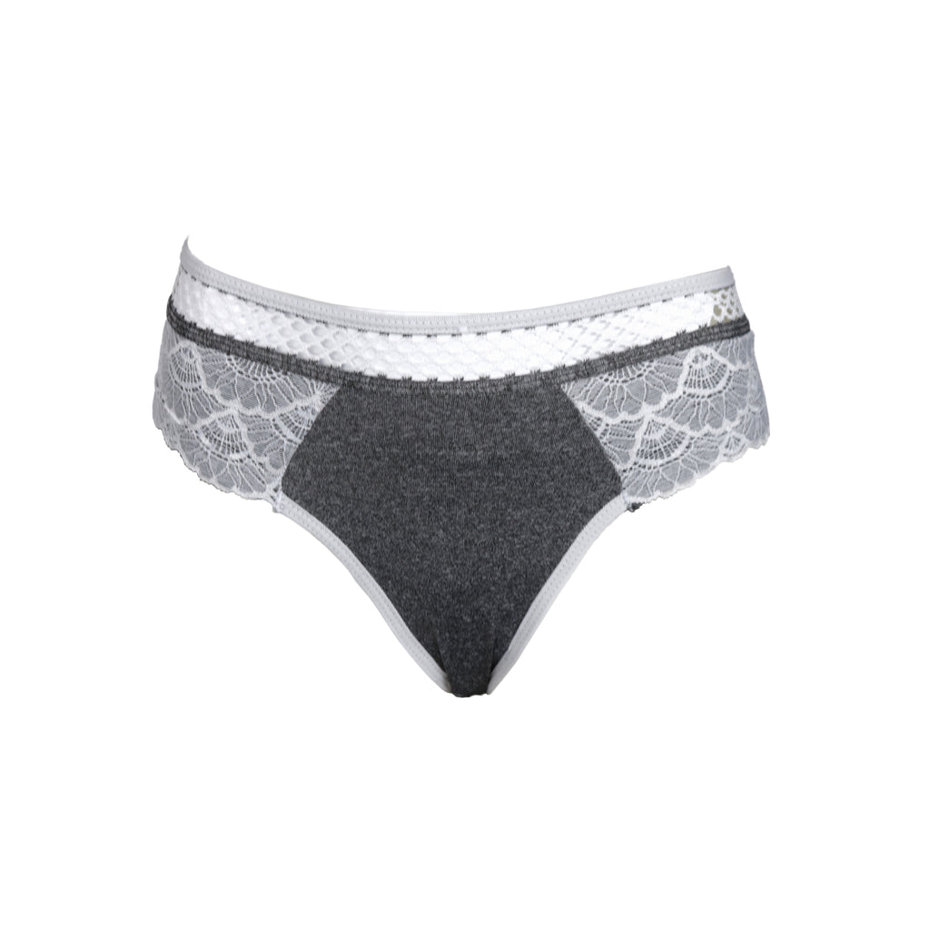 Calcinha com renda e elástico sport em Branco – Doce Malícia