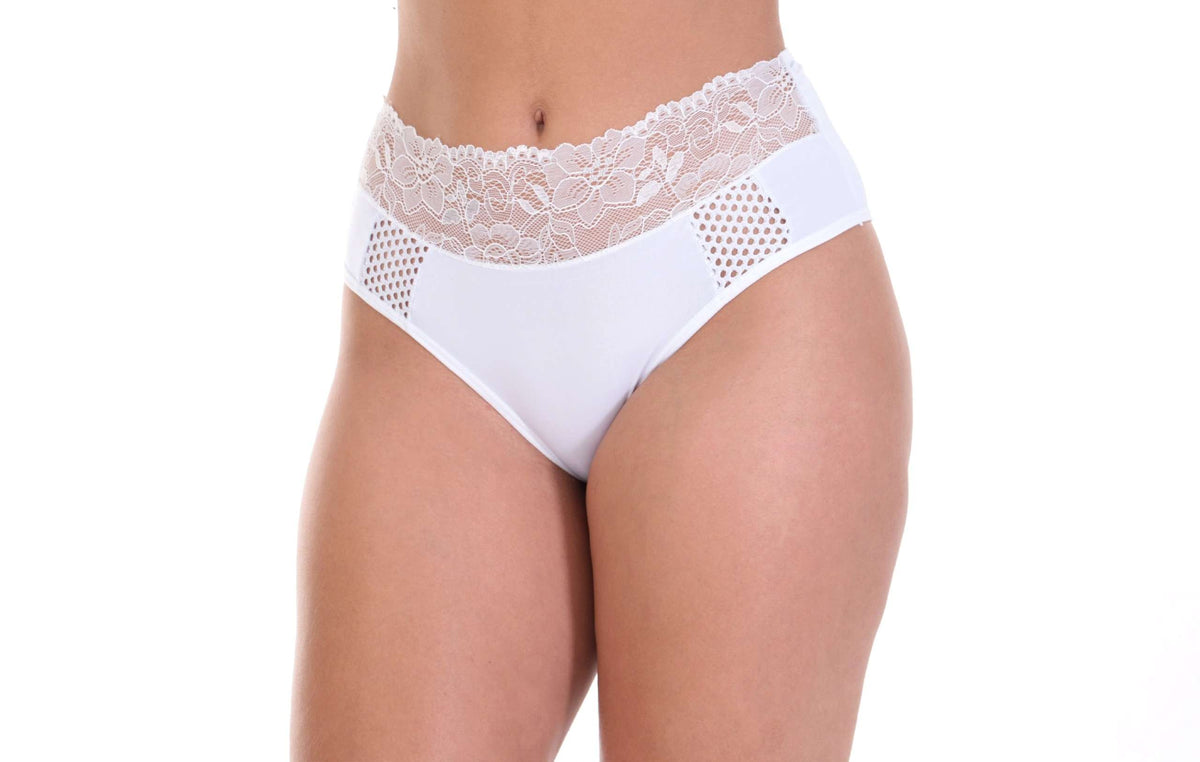 Calcinha conforto charmosa em Branco – Doce Malícia