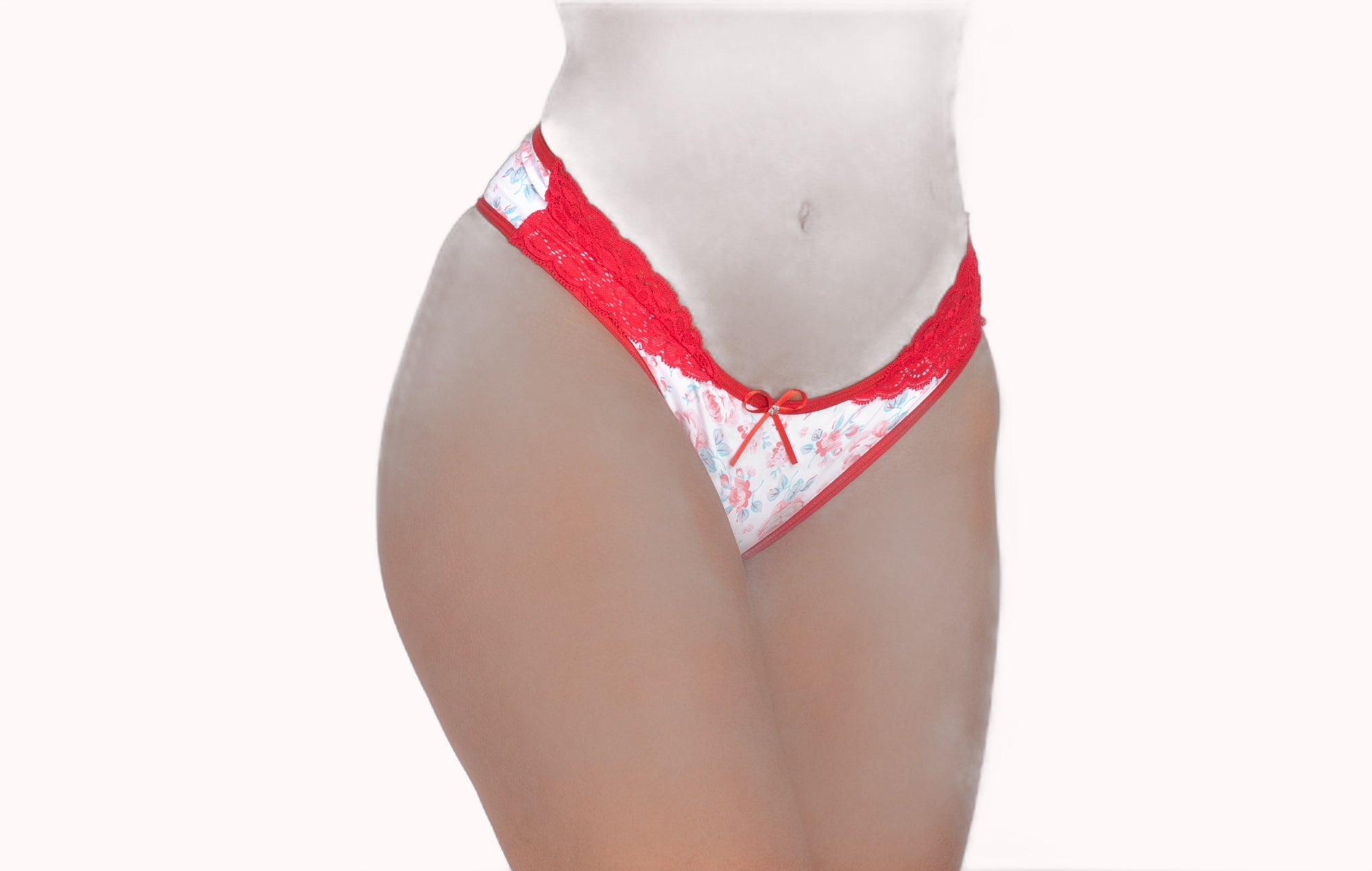 Calcinha em microfibra estampada e renda – Doce Malícia