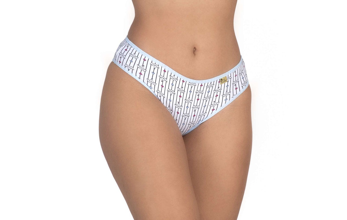 Calcinha estampada de algodão em Branco – Doce Malícia