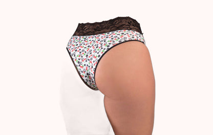 Calcinha estampada com renda – Doce Malícia
