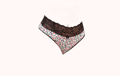 Calcinha estampada com renda – Doce Malícia