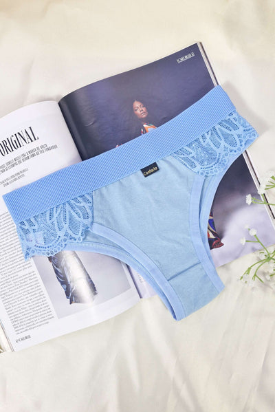 Calcinha de Algodão com Renda em Branco – Doce Malícia