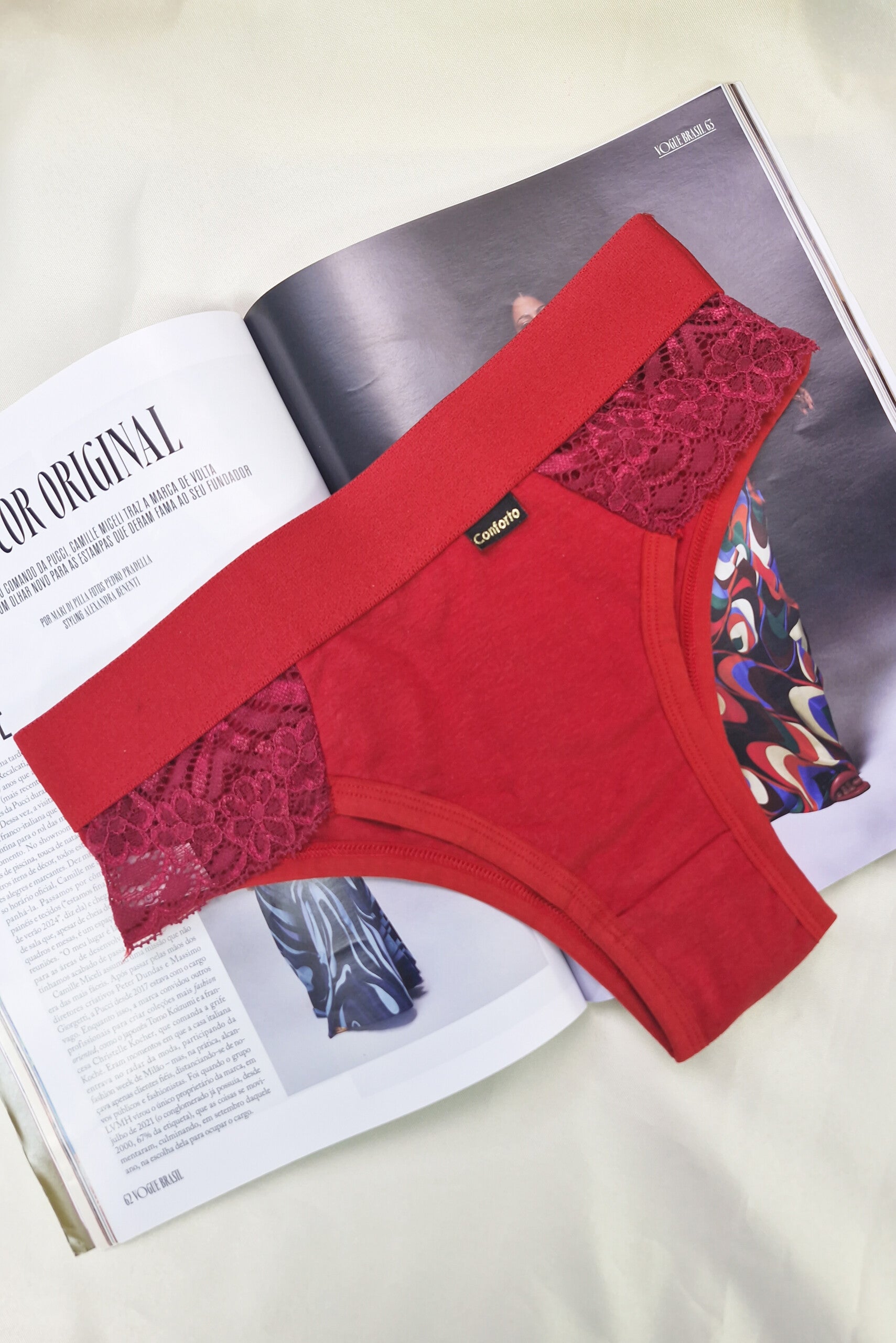 Calcinha de Algodão com Renda em Branco – Doce Malícia