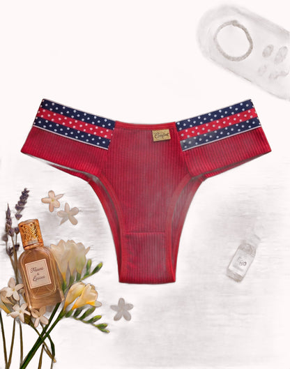 Calcinha Canelada com Elástico Estampado – Doce Malícia